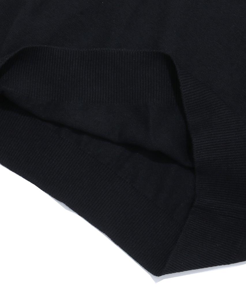VERSE ONE Merino Wool Basic Knit Sweater Black