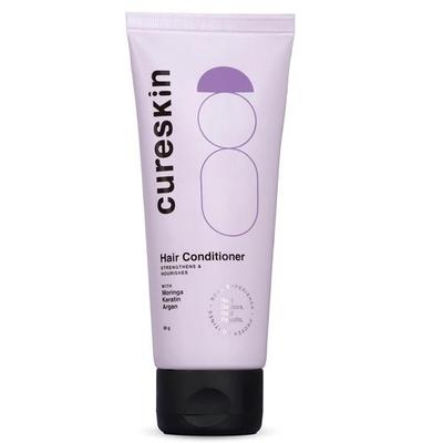 Cureskin Keratin Smooth kondicionierius su Moringa, keratinu ir arganu | Stiprina ir maitina pažeistus plaukus, 80 gramų (Pakuotėje 1)