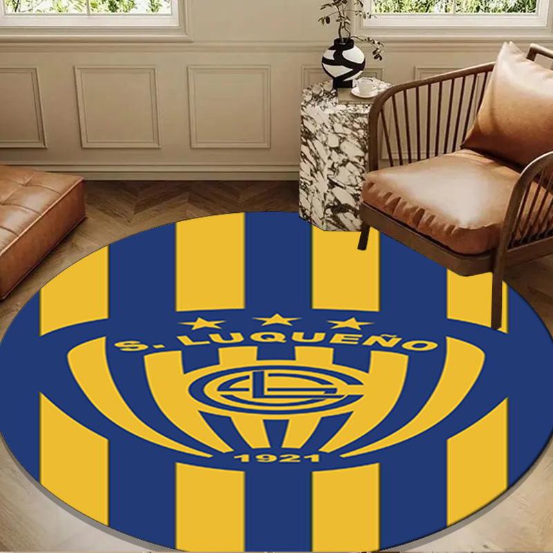 Luqueno Club Emblem Round mat, Anti-slip Circle Carpet Chair rug For livingroom,Bedroom, doormat home decor Gift Christmas Gifts