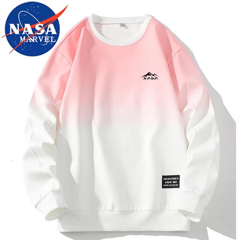 NASA MARVEL Men's Gradient Round Neck Sweatshirt