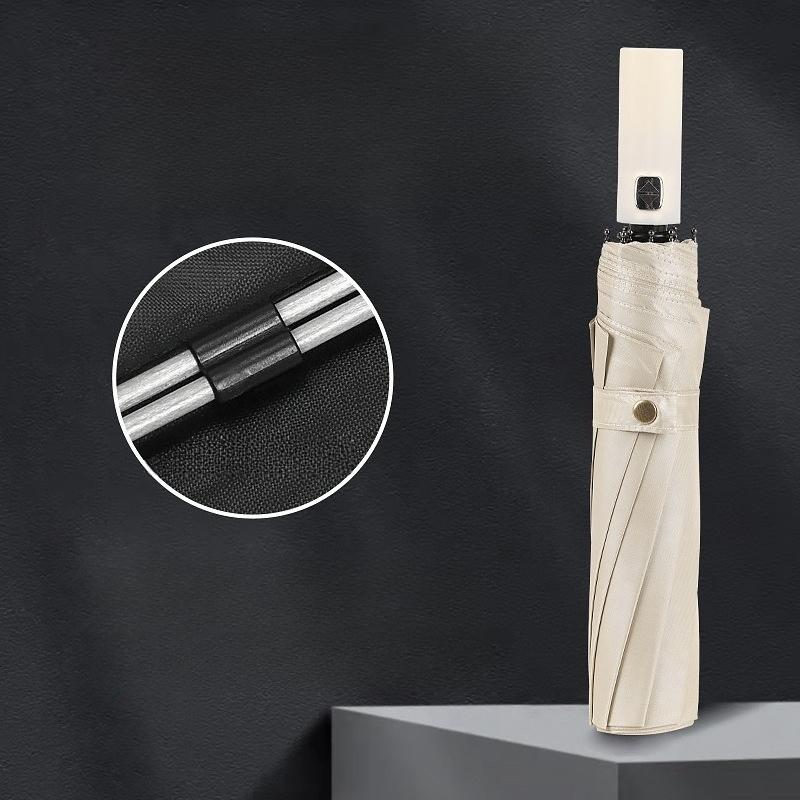 27-inch Automatic Folding Umbrella - Premium All-Weather Sunshade for Men, UV Protection & Extra-Large Canopy