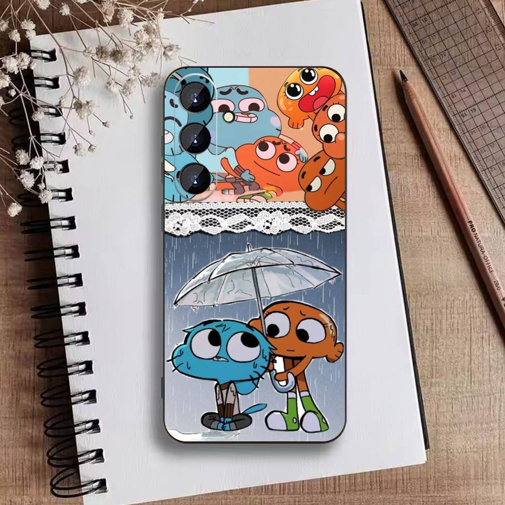 S-Gumball and Darwin Phone Case For Samsung Galaxy A73,A21s,A22,A31,A52,A53,A71,A41Soft Black Shell