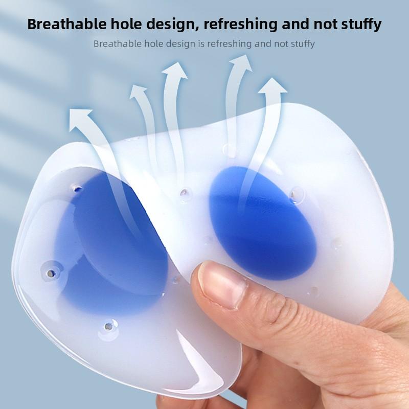 Silicone Seven-point Pad Shock-absorbing Heel Flat Sports and Leisure Half Pad Foot Eight-character Foot Silicone Insole