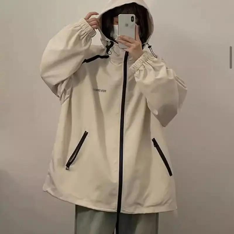 Kapuzenjacke Lässig Locker Outdoor 2025 Herbst Neu Retro Amerikanisch