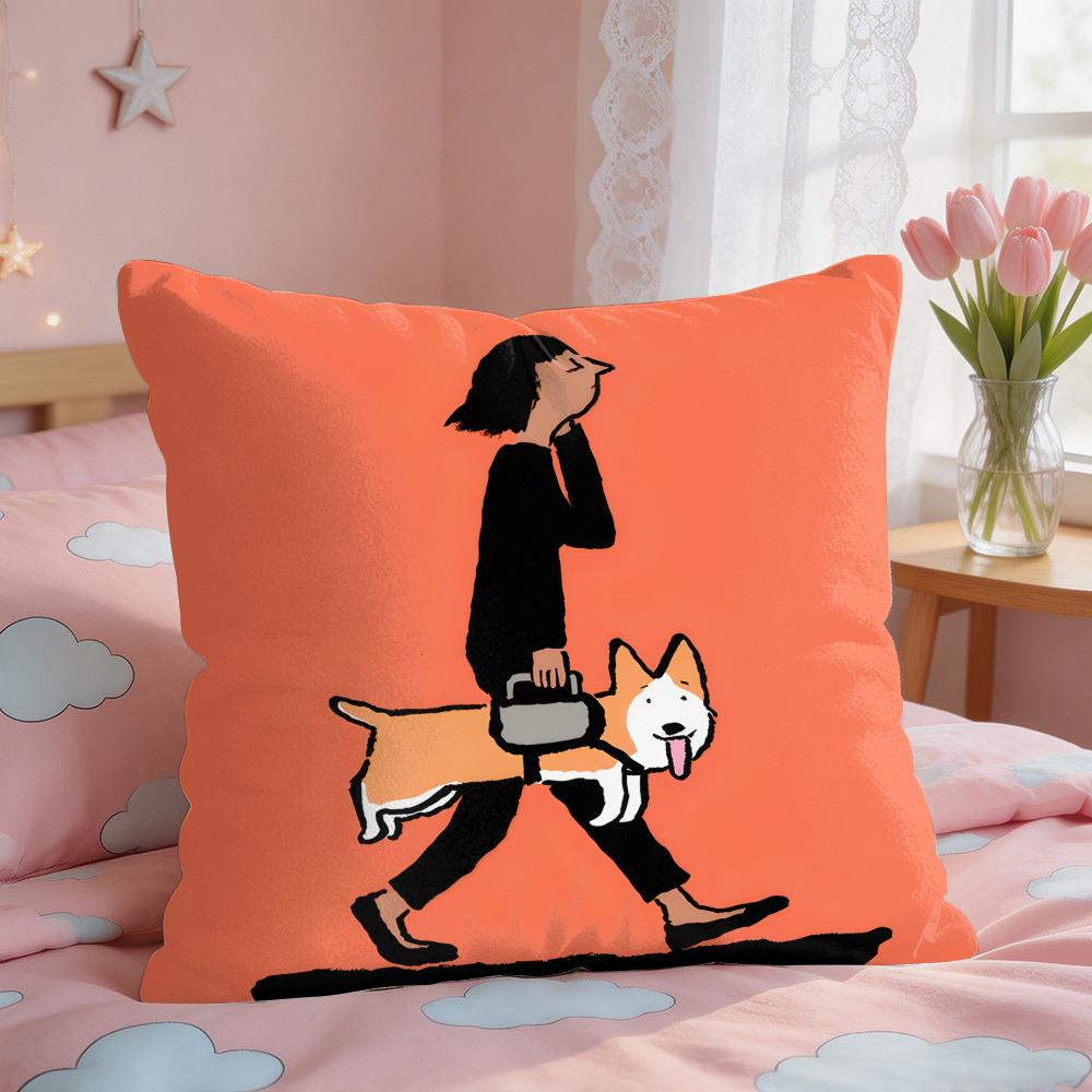 Aesthetic Art JJeanJullien Cushion Cover Square Short Plush Pillow Case Living Room Sofa Home Decor Funda X
