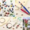 20/50/100 Pieces Large Hole Beads Mixed Color Rhinestone European Beads Large Hole Fairy Wand Garden  Craft Spacer Beads DIY Charms Making Supplies