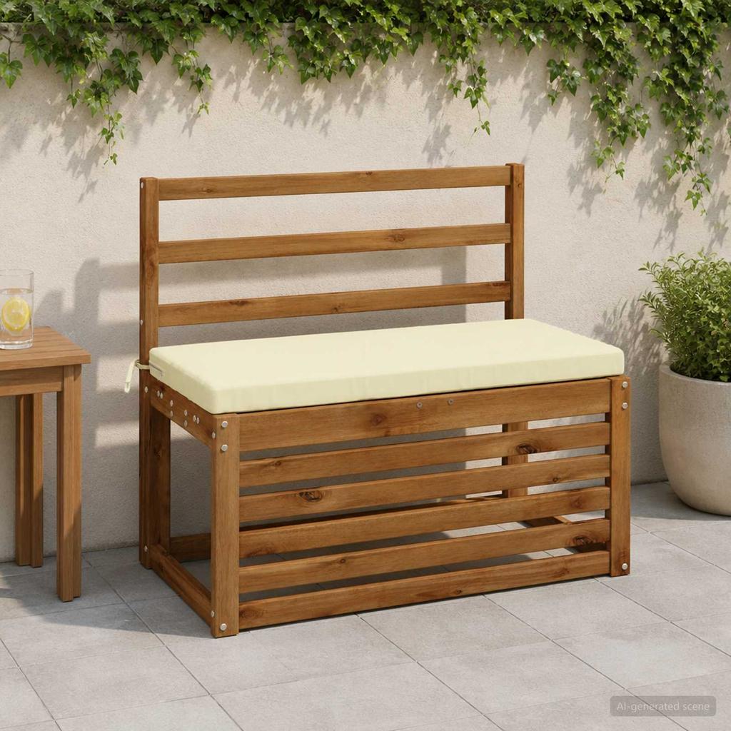 2 Piece Bench Cushions SOEST 2 Pcs. 100percent Polyester Cream