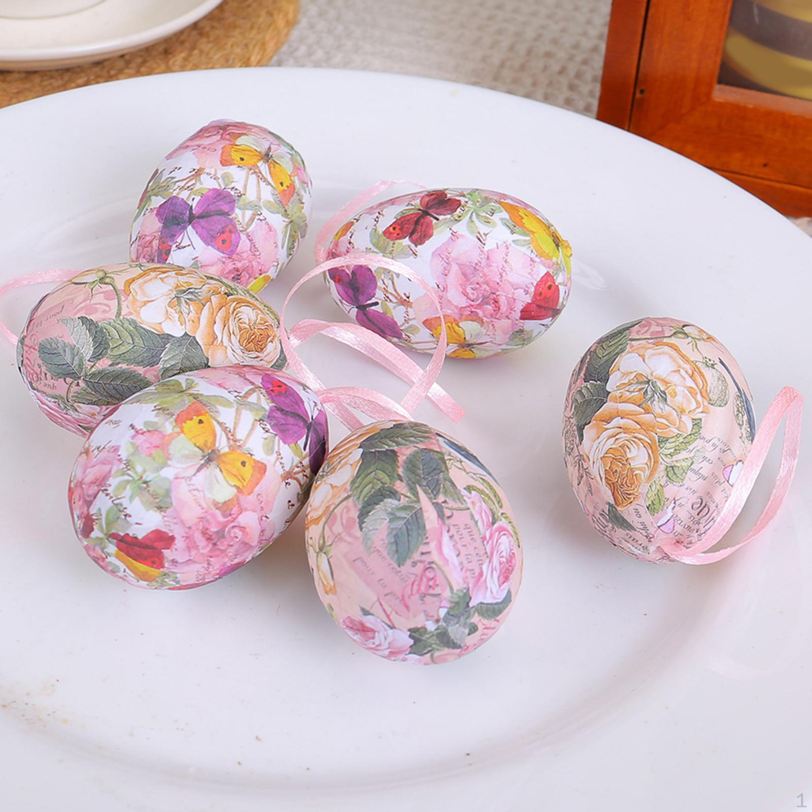 

6 штук пасхальных яиц подвесные украшения елка декор корзина наполнители орнамент Style A