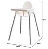 IKEA ANTILOP 49872949 High Chair with Tray, Silver