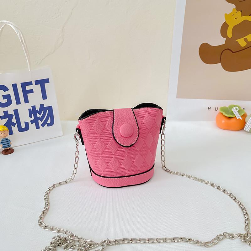 

Chic Kids Crossbody Chain Bag Vintage Style Mini Shoulder Purse With Magnetic Closure Pink