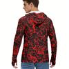 Men's Long Sleeve Hooded T-Shirt Quick Dry Sun Halloween Print for Fishing Gym Outdoor