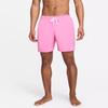 Nike Swim Logo Comfortable Mid Waist Drawstring Casual Beach Shorts Men Shorts Pink White FZ6259-675