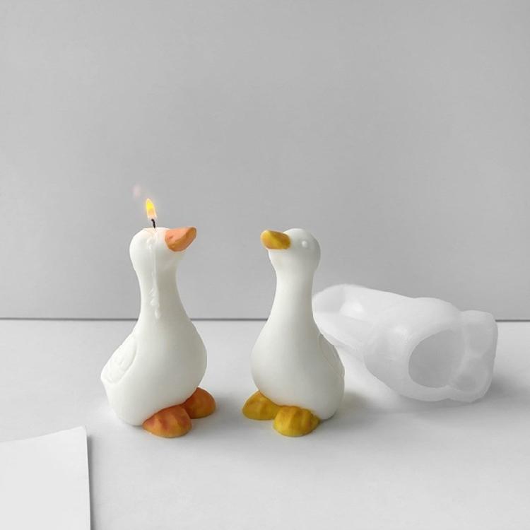 3D Cute Duck Silicone Candle Mold Handmade Animal Candle Making Soap Plaster Resin Supplies Chocolate Cake Baking Tool