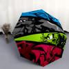Team Sonic México Cartoon Umbrella, Portable 3 Fold Compact Umbrella, Suitable for Camping, Hiking and Travel,s.C086