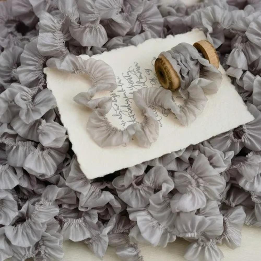 Polyester Pleated Lace Ribbon 3cm Wide Lace Material Ruffle Sewing Fabric Pleated Clothing DIY Supply