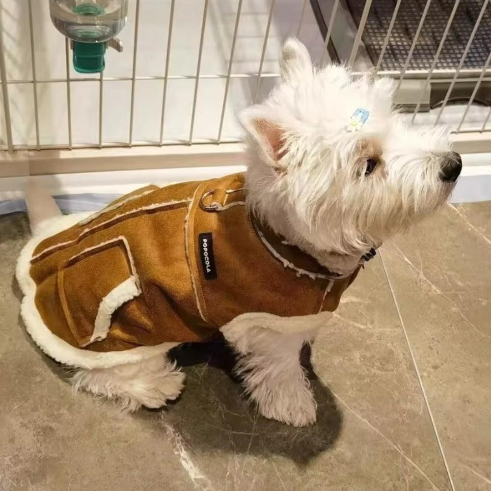 with Traction Warm Dog Winter Waistcoat Comfortable Wind Breaker Thicken Dog Coat Sleeveless Dog Vest Jacket For Cold Weather