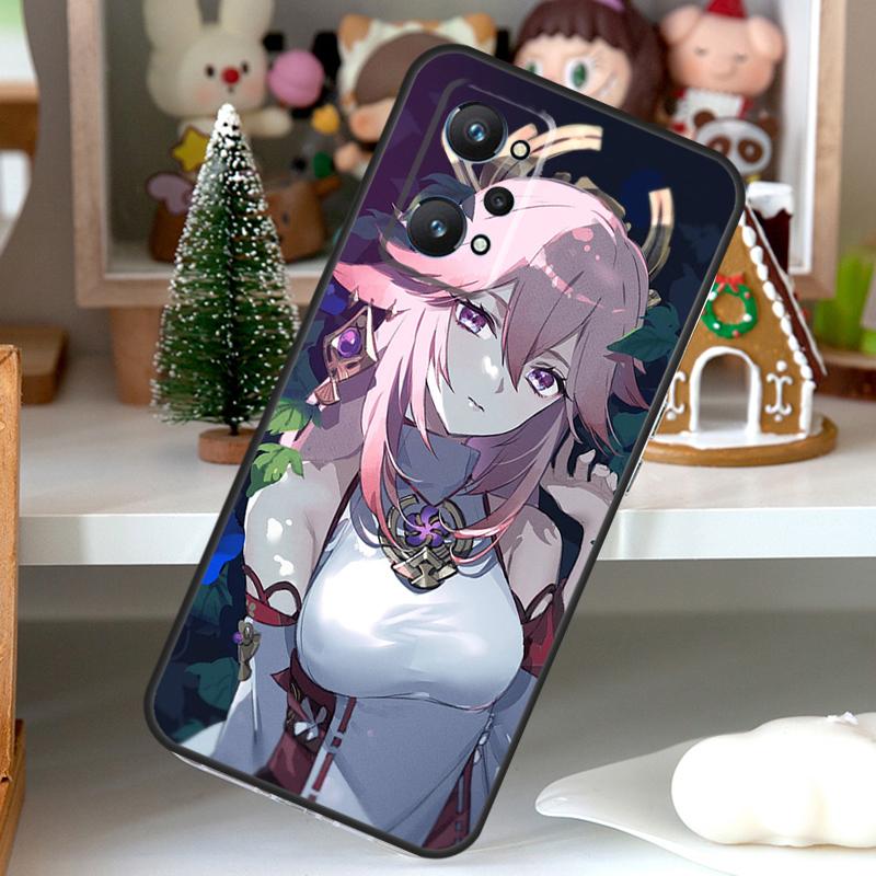 Yae Miko Genshin Impact For OPPO Realme C55 C35 C33 C31 C30 C25 C21Y C11 GT Neo 5 3T 2T Realme 10 9 11 Pro Plus Case