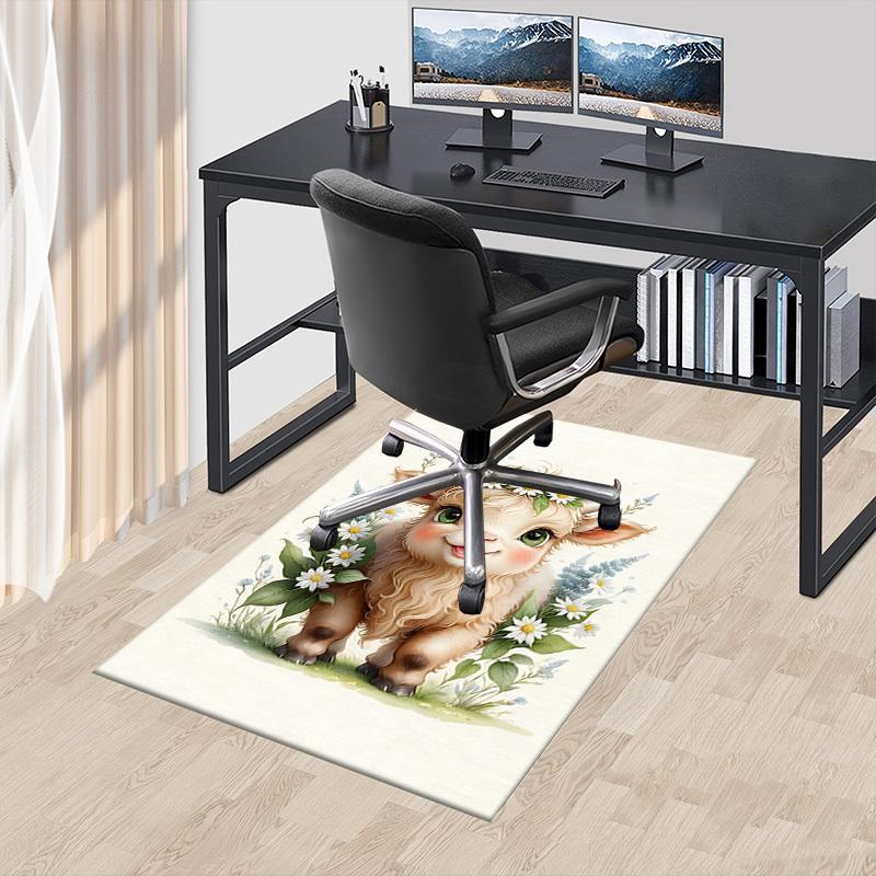 1PC goat flowers Extra Large Non Slip Floor carpet, Office, family, bedroom, Studio Large Area Rug Indoor Rugs, , Vibrant Colors
