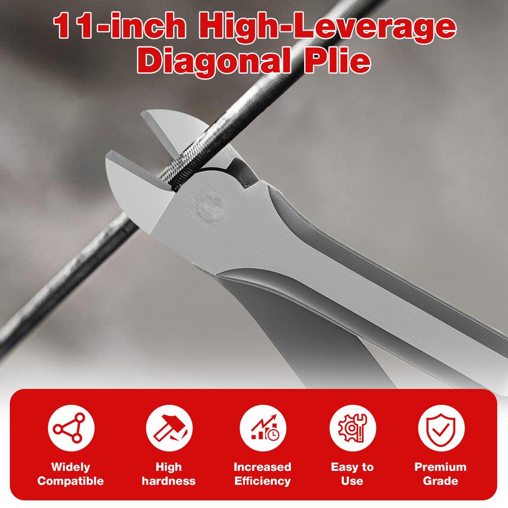 Multi-Functional Removal Pliers 11 inch Extended Wire Cutter Steel Fixers Pincer Cable Cutting Nippers Nips for Cable