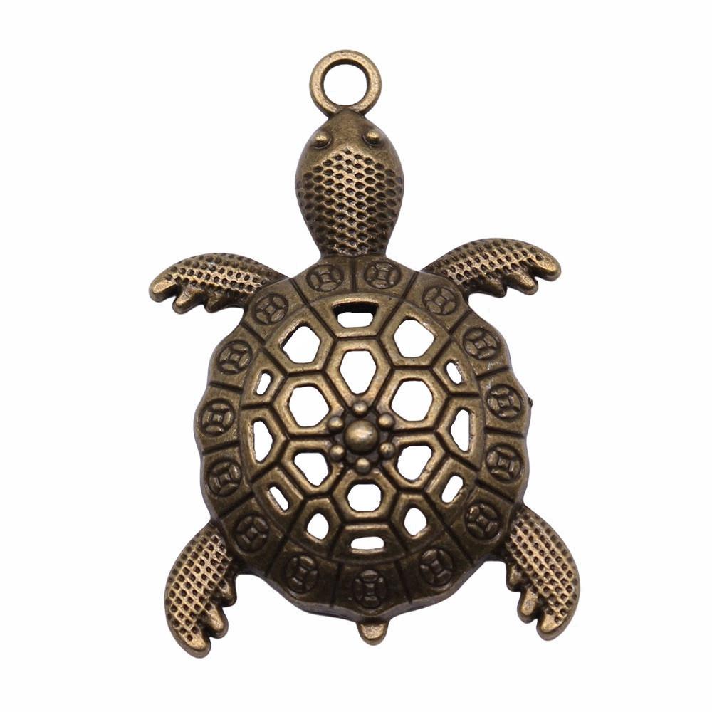 Turtle Charms Antique Bronze Silver Pendants For Animal Themed Jewelry Making