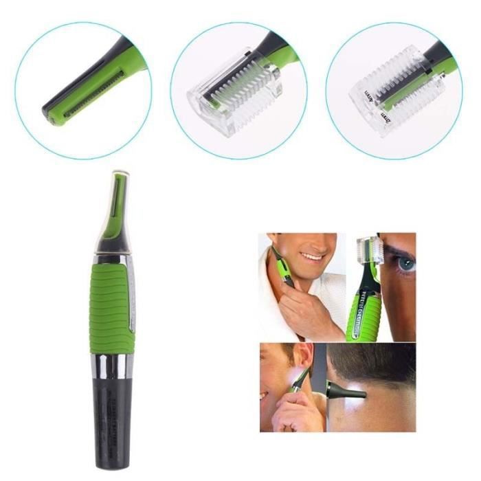 Rasage Rasoir Tondeuse à Piles pour Poil Nez Oreilles Moustache