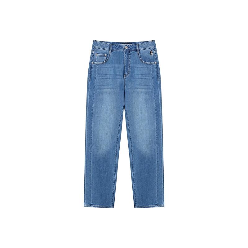 Teenie Weenie 2025 Summer Women's Patchwork Tapered Jeans