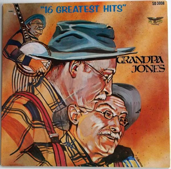 

LP Record GRANDPA JONES 16 Greatest Hits SD3008 Gusto Records 1977 US CountryFolk Used