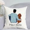 Personalized Photo Collage Pillow Customisable Dog Cushion Throw Pillow Custom Pet Owner Decor Printed Cushion Family Photo Gift