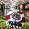 Custom Name Personalized Club Deportivo Guadalajara Print Umbrella, Auto Open Close, 8‑Rib Sturdy Frame, Commute Camping Hiking Use, Birthday Gift