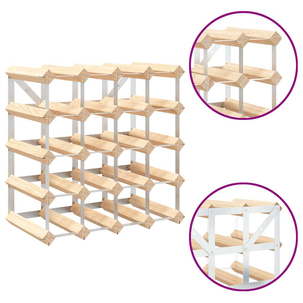 20 Bottle Wine Rack Solid Pine Wood