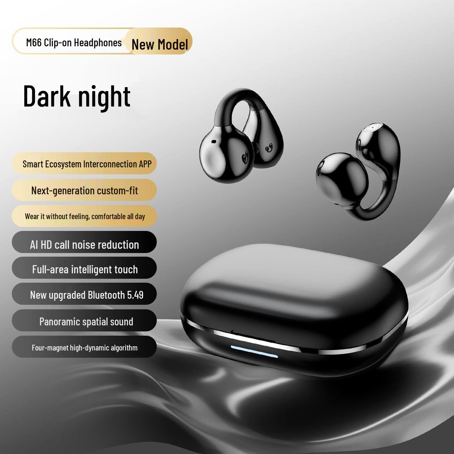 

2025 M66 Bone Conduction Wireless Sport Earphones – High-Quality Ear Clip Design for Running