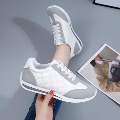 Tênis femininos da moda, calçados casuais de couro, calçados esportivos para corrida, calçados leves para caminhada, calçados vulcanizados, tênis feminino