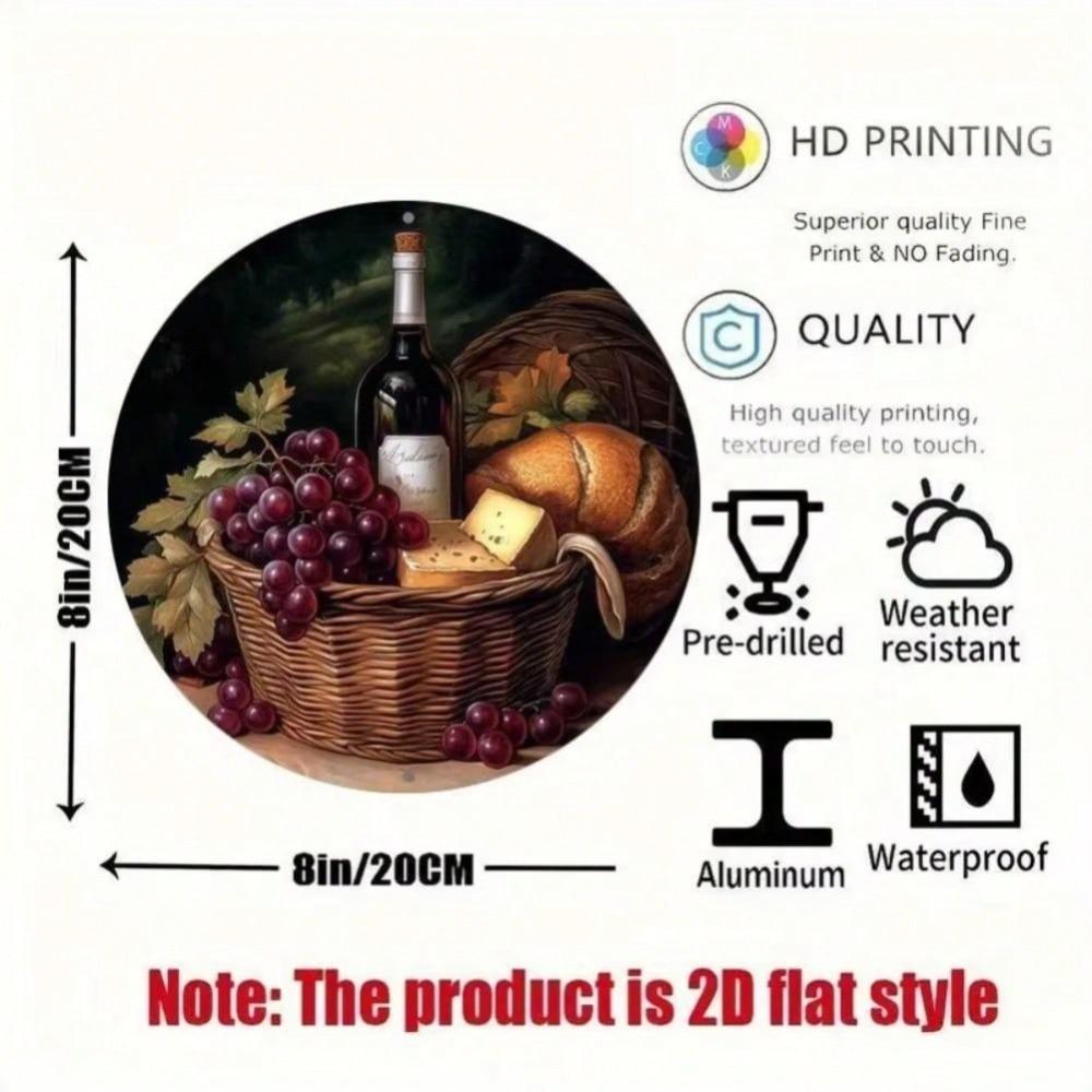 Vintage Wine Metal Wall Art for Home Bar Kitchen Office Holiday Gift