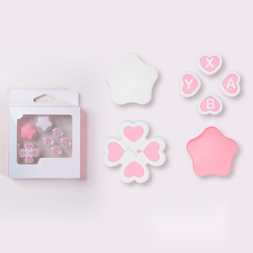 For Nintendo Switch 2 Button Grips Caps Joystick Cap+Button Thumb Sticker Set ABXY Key Silicone Button For Switch 2 Accessories