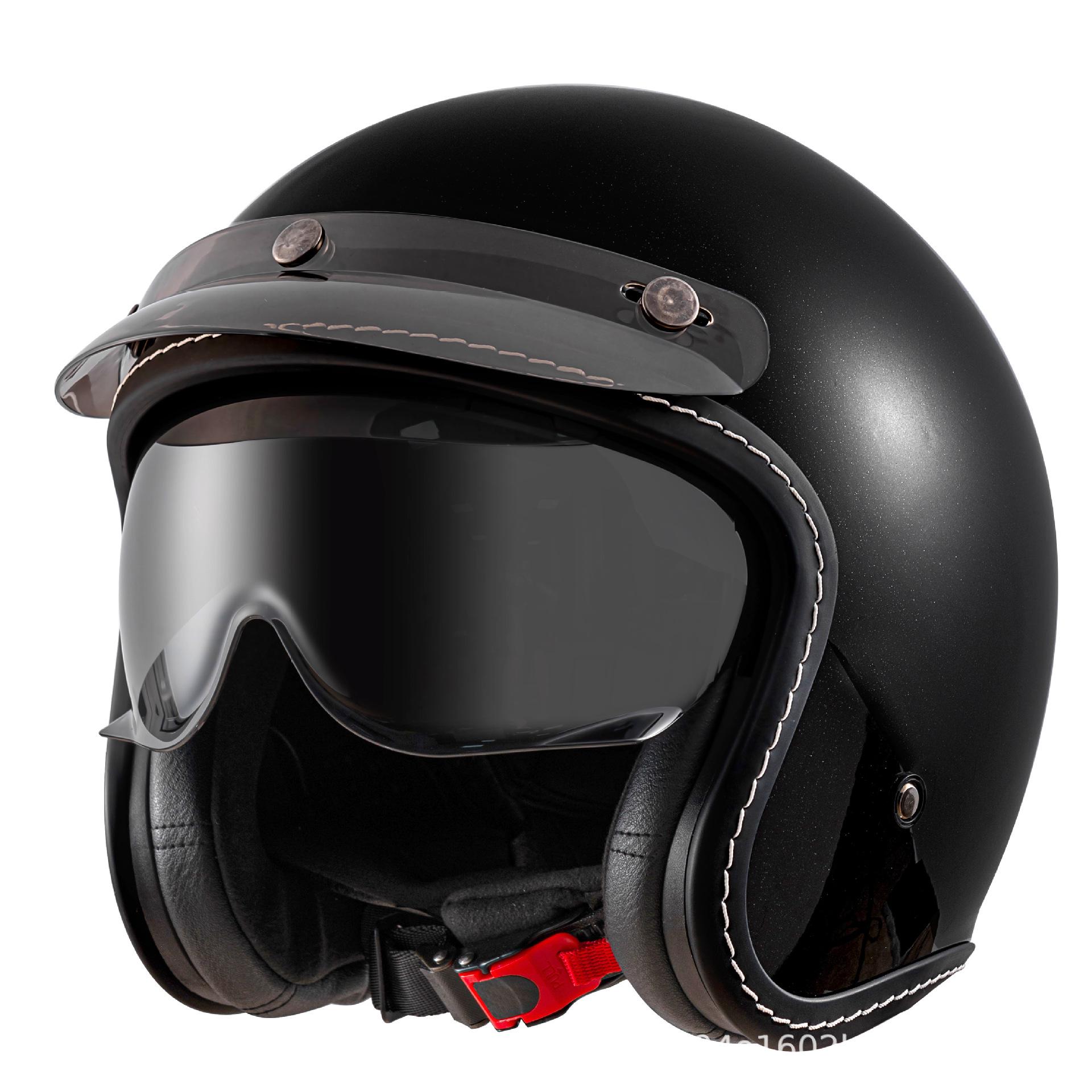 

Retro Three-Quarter Motorcycle Helmet: Universal Cruiser Style for All Seasons, Unisex, Electric Vehicle Safety M