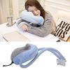 Neck Pillow Phone Holder U Shaped Pillow with Lazy Phone Bracket for Travel Office Light Blue Free Size