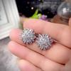 eBay European and American Snowflake Sun Flower Diamond Stud Earrings Beautiful Women's Wedding Stud Earrings