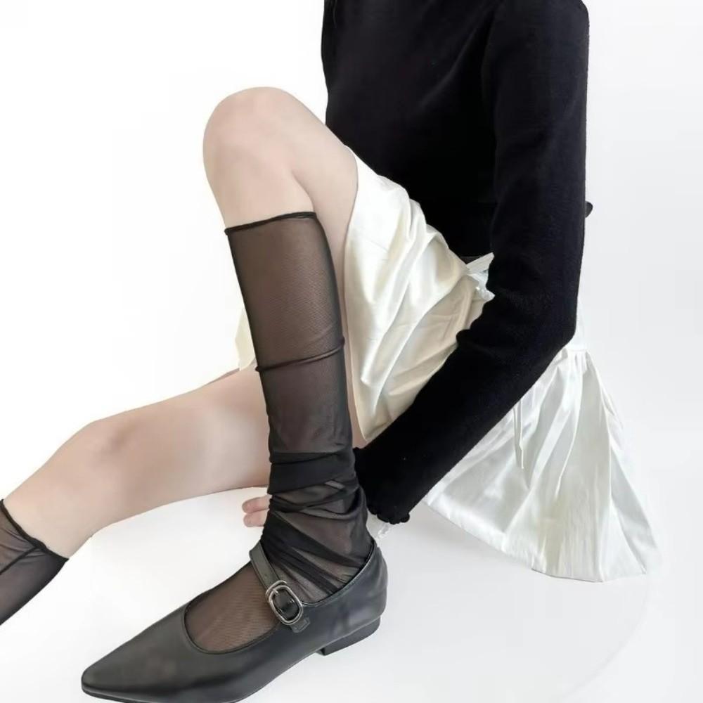 Summer Sexy Stockings Thin Leggings Socks Sweet Mid-Calf Socks  Loose Costumes