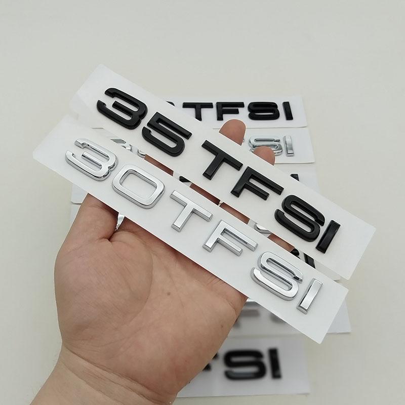 3D ABS 30 35 40 45 50 55 TFSI Logo Car Letters Trunk Emblem Badge Sticker For Hot A1 A3 A4 A5 A6 A7 Q3 Q5 Q7 TT Accessories
