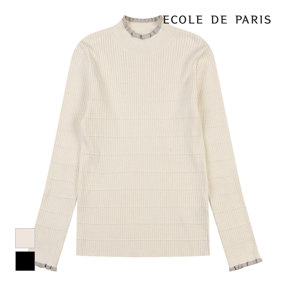 ECOLEDEPARIS Mock Neck Slim Knit_Pb2Ykkc032Z