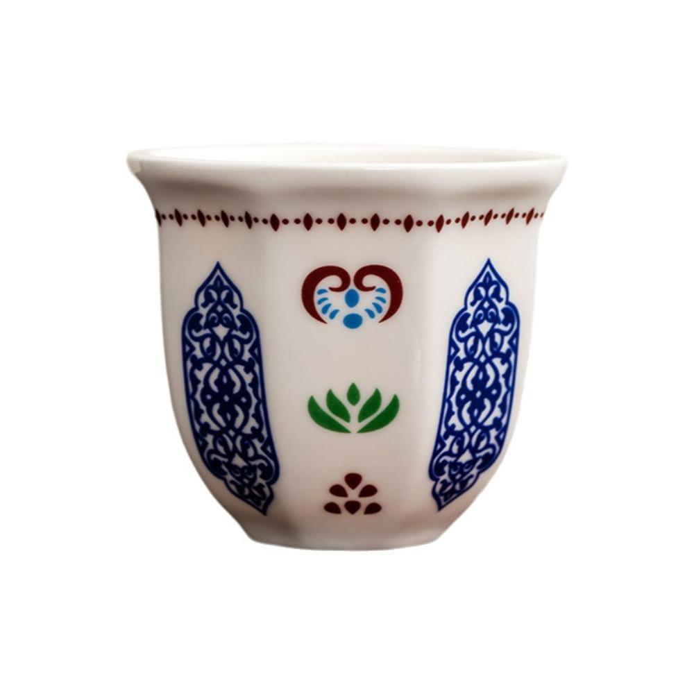 

80/170/250ml Ceramic Coffee Cup Ethnic Style Turkish Tea Cup Latte Espresso Mug Coffee Shop 80ml-Style B