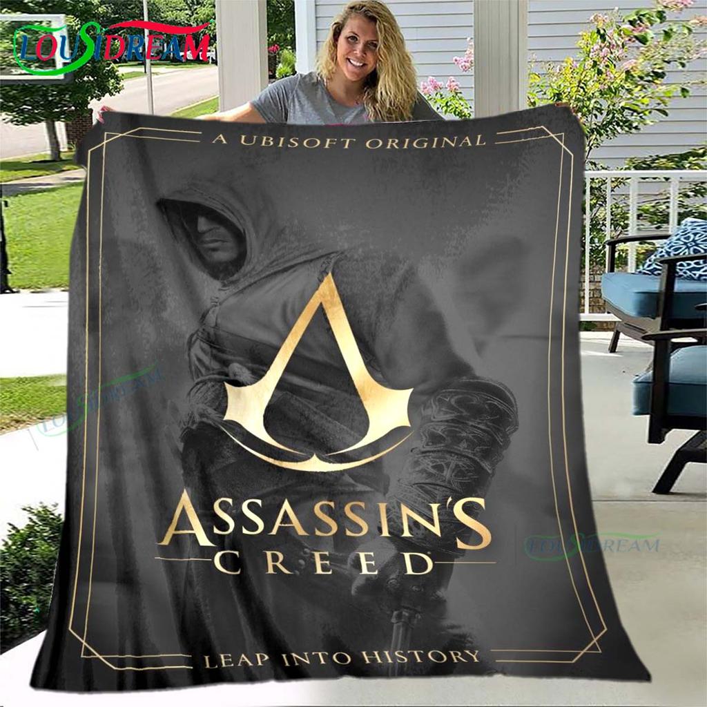 Giochi di Moda 3D Coperta A-Assassin's Creed, Coperta Plaid in Flanella per Letto Divano Picnic Ufficio Escursionismo Tempo Libero Riposo Regalo di Compleanno