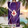 Beach Towel Fiorentina FC Print Custom Name Text Soft Towel for Swimming Pool