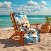 1PC Custom Name Puppy Water Adventure Beach Towel Highly Absorbent And Sand-Resistant Towel for Swimming, Pool, Yoga, And Travel Lightweight