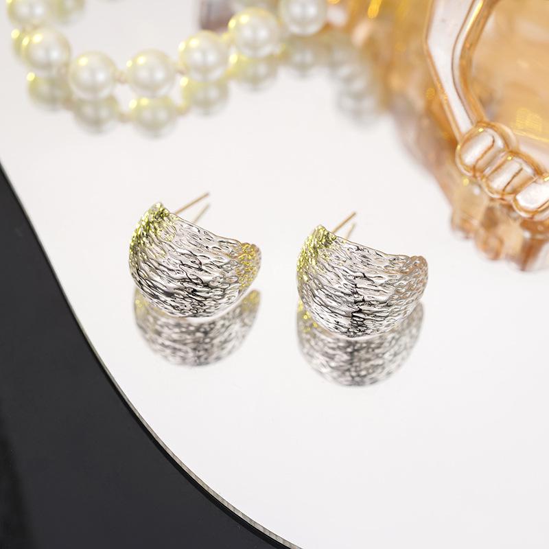 European & American Minimalist High-End S925 Silver Needle Copper Stud Earrings - Hot Selling Niche Ear Jewelry