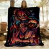 1pc Horror Ritual Outdoor Blanket Lightweight Flannel, Soft & Warm, All Season Use for Sofa, Outdoor, Camping, Living Room, Office, Chair