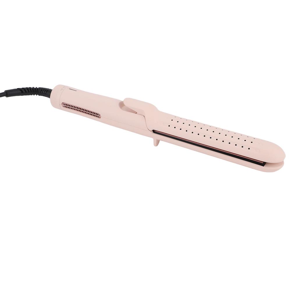 Hair Curler Straightener with Cooling Air Vents 2 in 1 Curling Wand Styling Iron Adjustable Temperature Extended Plate