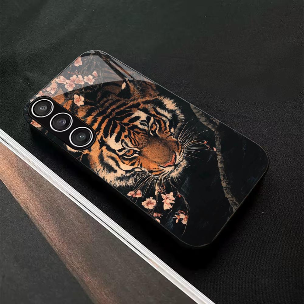 Wild beast Tiger Protective Exquisite High-end PhoneCase Glass PhoneCase for Samsung Galaxy S26 S25 S24 S23 S22 FE,Ultra,Plus