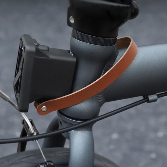 Faux Cowhide Pull Strap for Brompton Folding Bike Carrier Block Fake Leather Quick Release Bicycle Carrier Block Pull Belt Handle Wrench