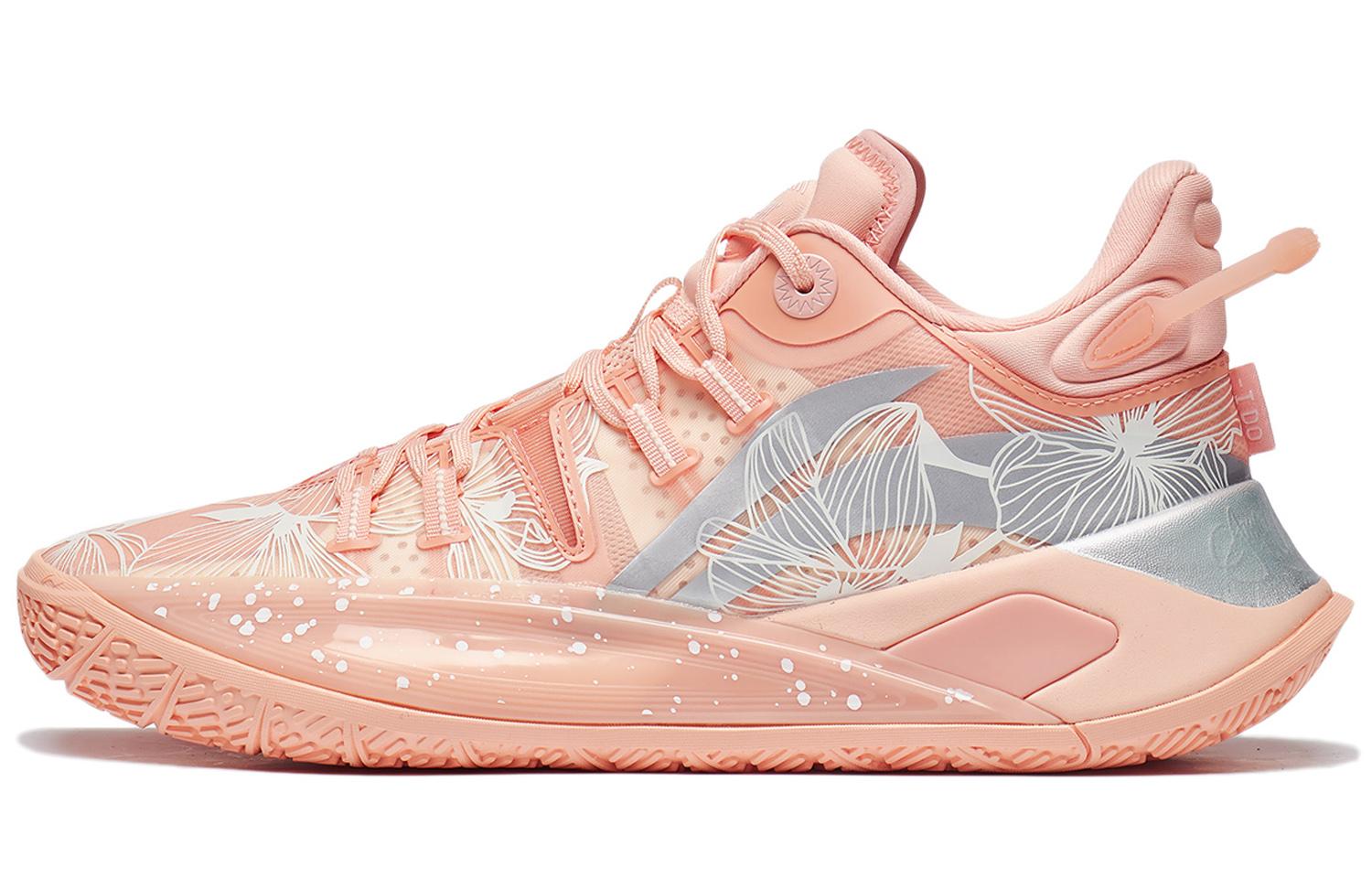 Li Ning CJ 2 Тканевые Амортизирующие Скользкие Износостойкие Низкие Баскетбольные Кроссовки Мужские Сладкий Персиково-Оранжевый ABAS001-17 43.5